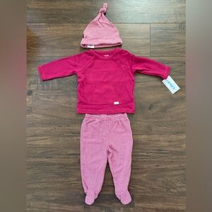 Carters 3-piece 6M Girls Outfit NWT hat, shirt, footed pants